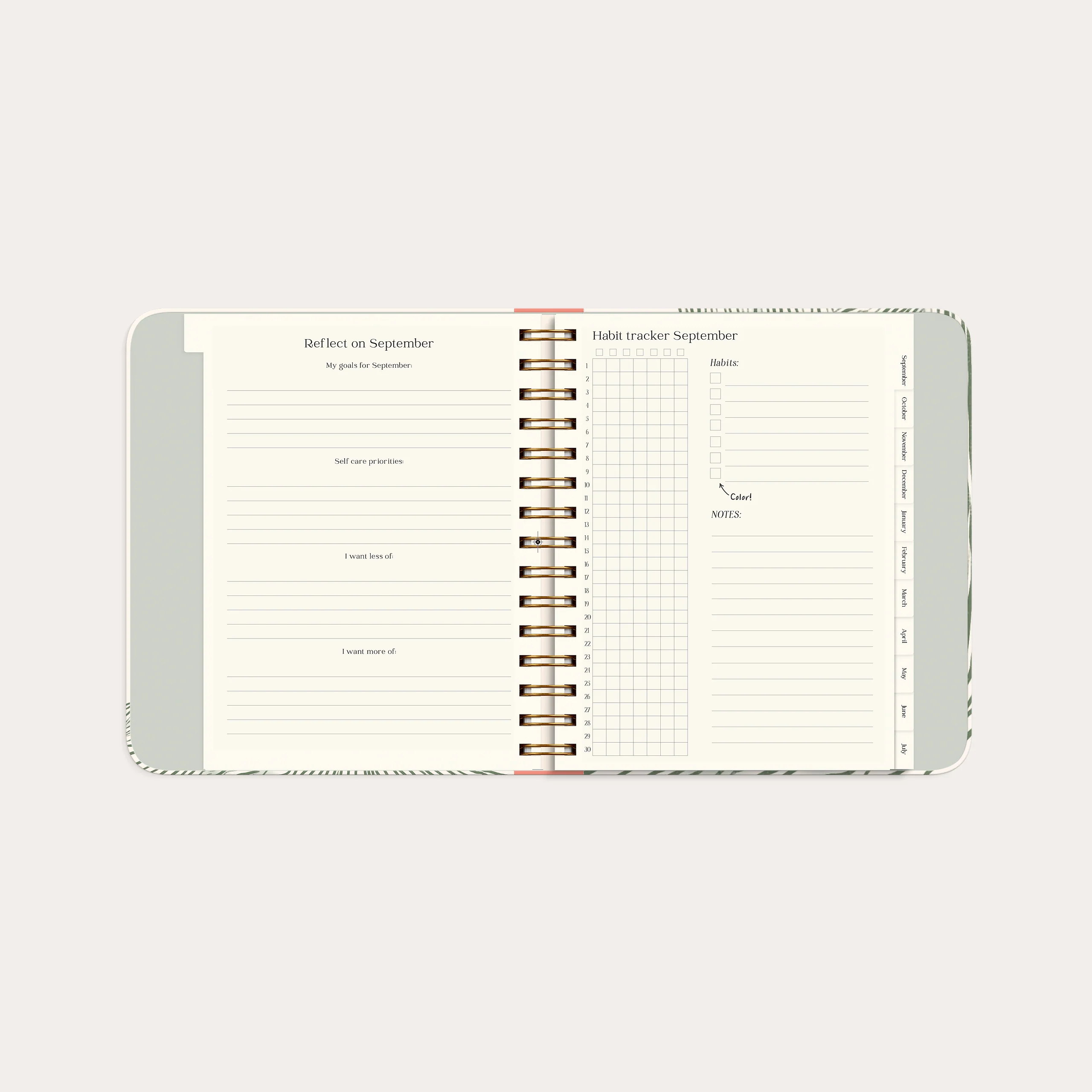 Life Planner Decor Green Flow 26/27 - Image 4