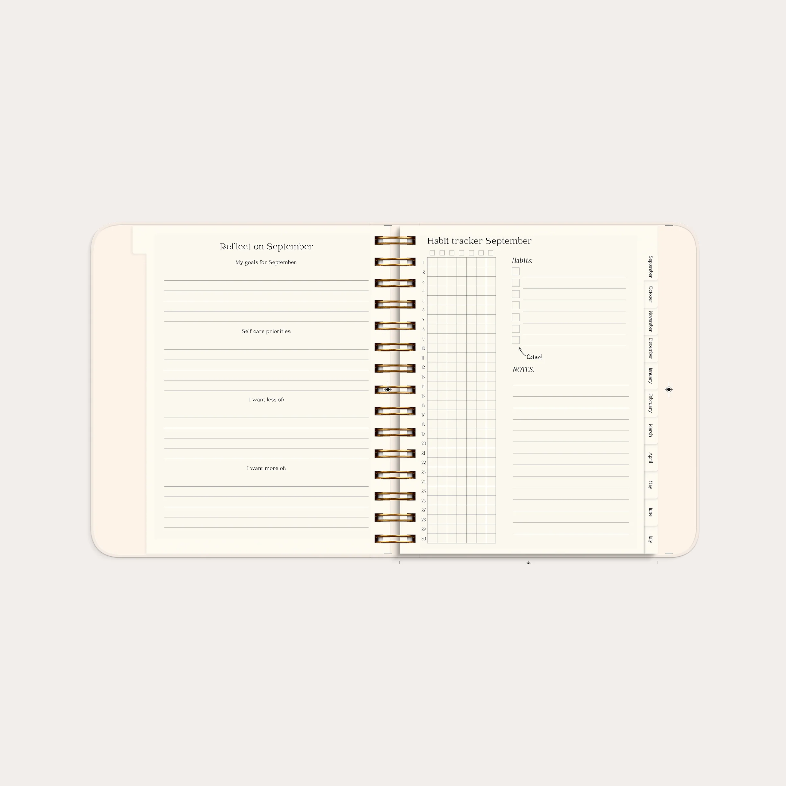 Life Planner Pastel Flowers 26/27 - Image 4
