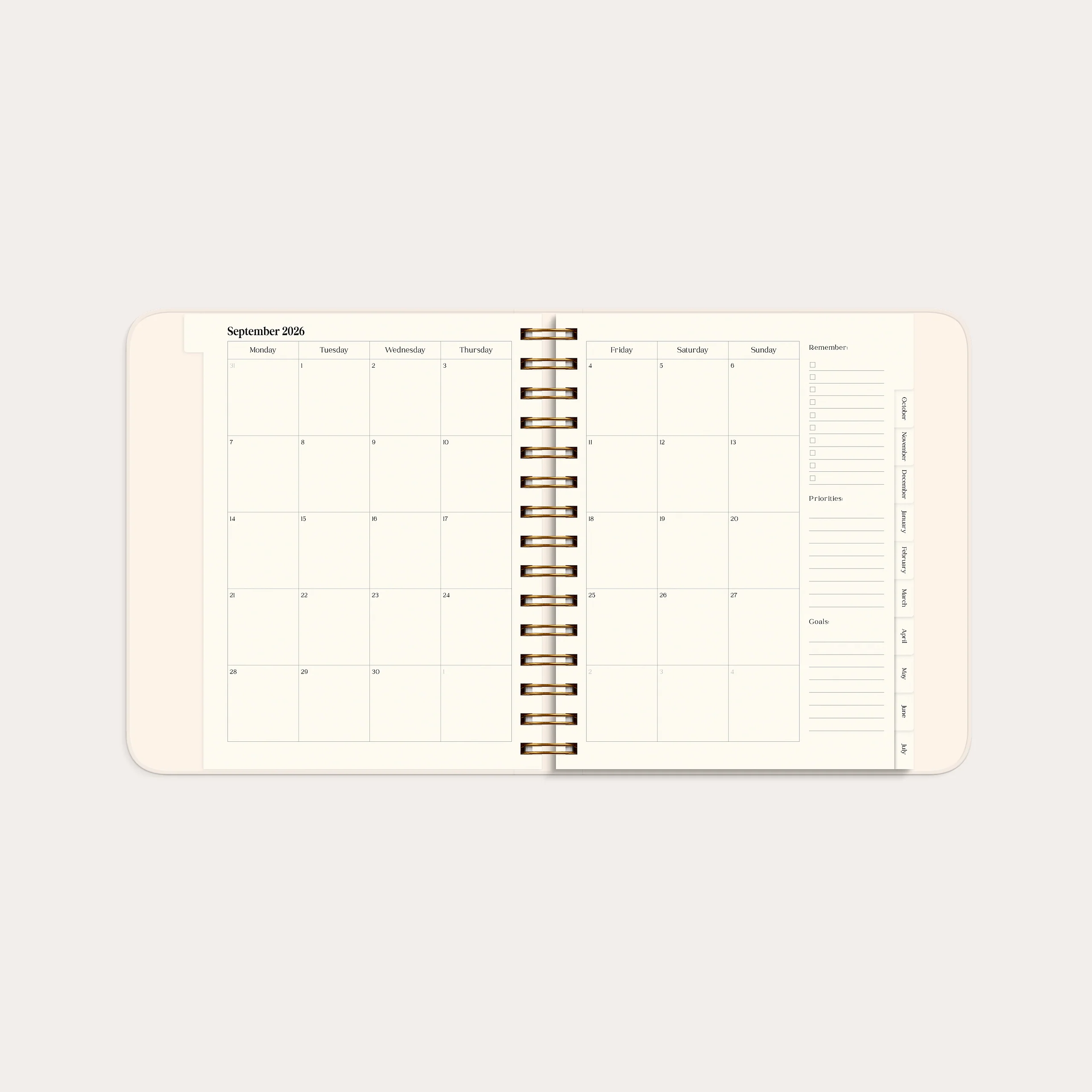 Life Planner Pastel Flowers 26/27 - Image 5