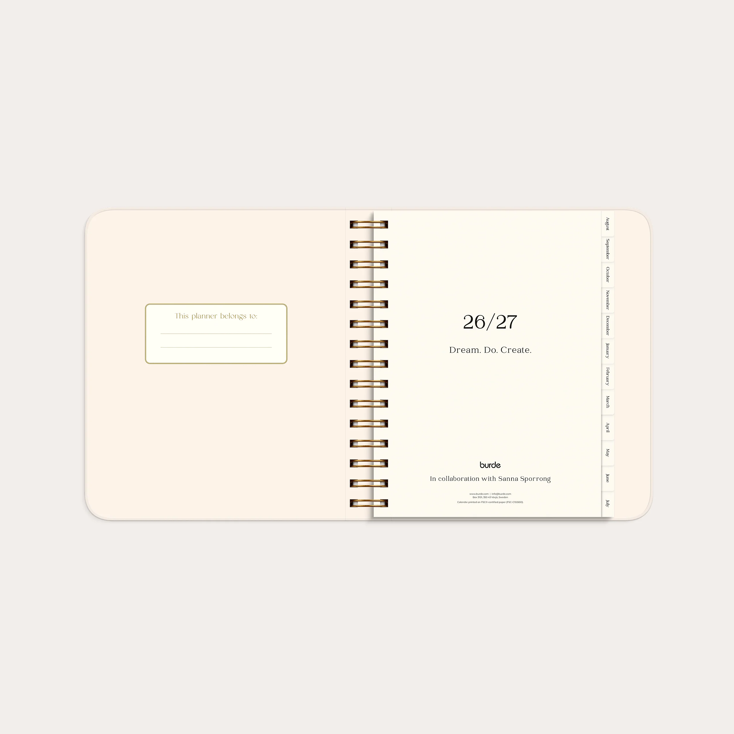 Life Planner Pastel Flowers 26/27 - Image 6