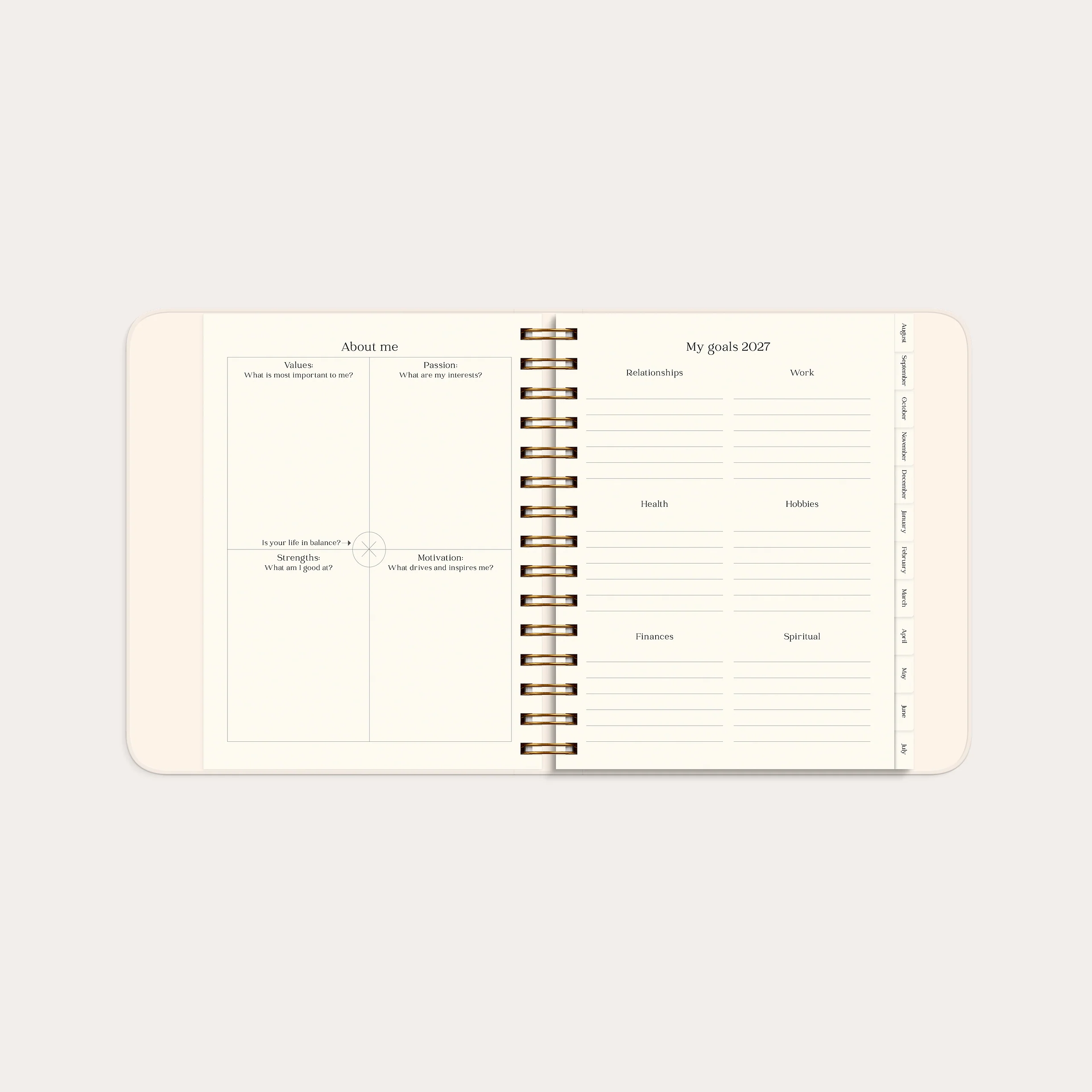 Life Planner Pastel Flowers 26/27 - Image 8
