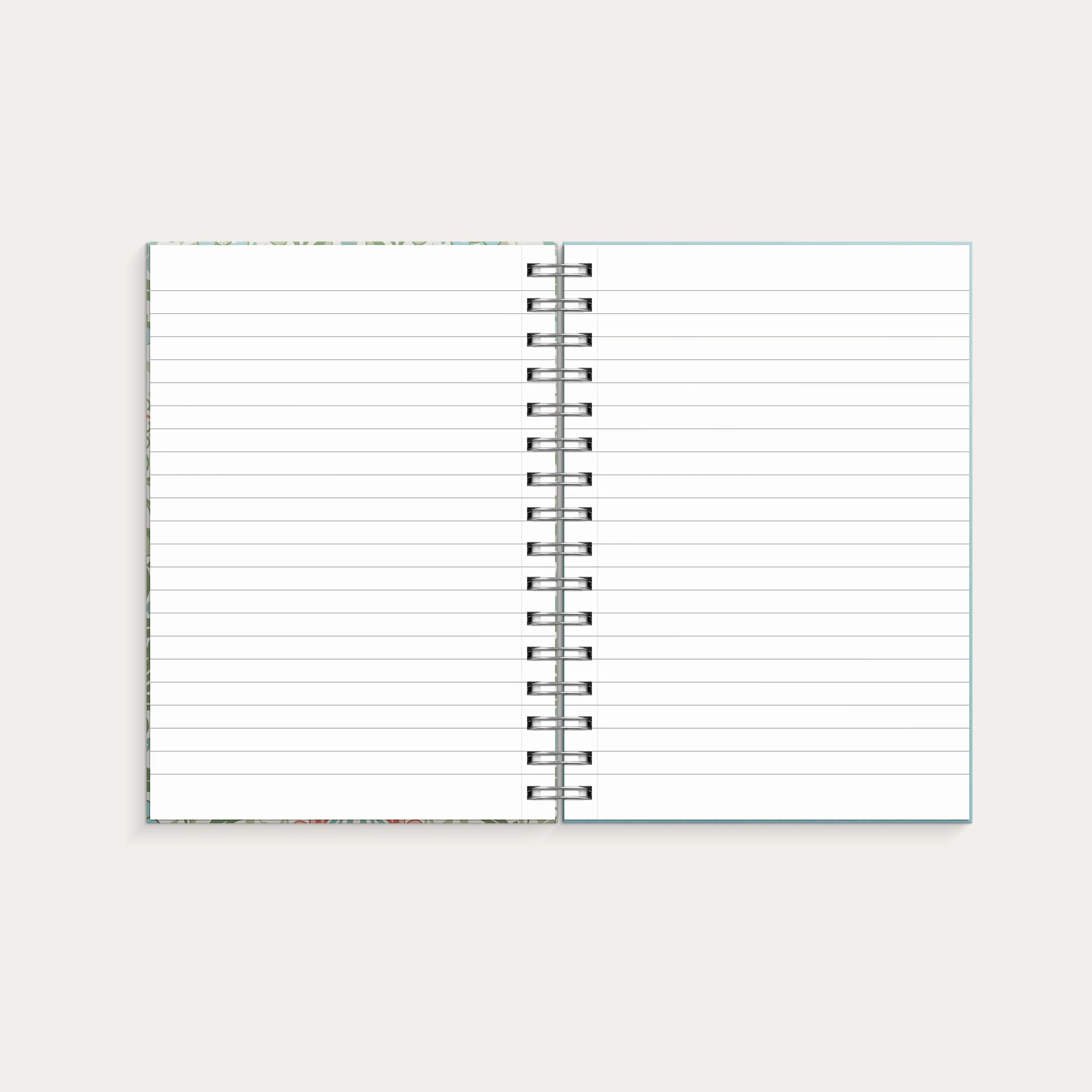 Notebook A5 Blue & Green flowers - Image 2