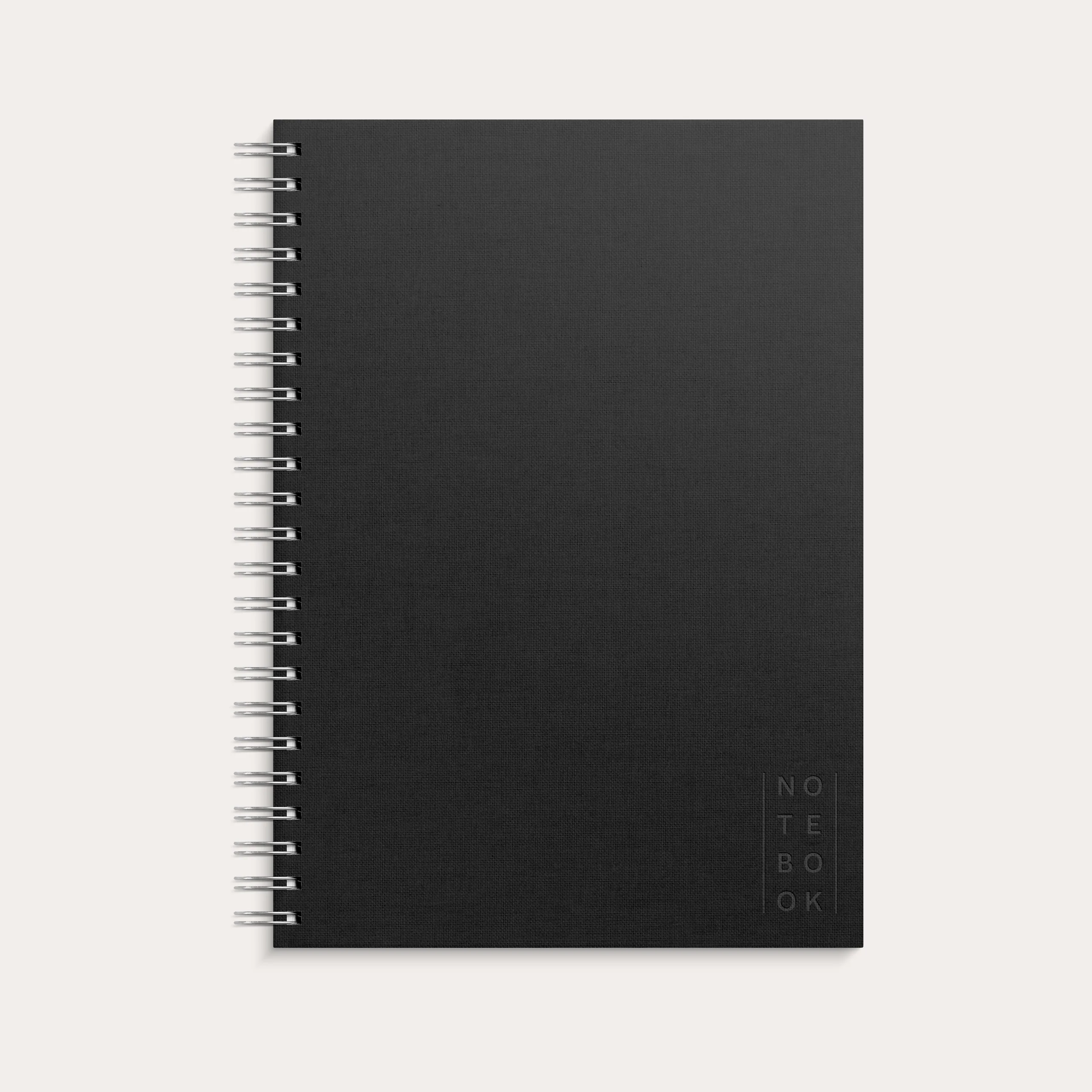 Notebook Textile black lined A4 wire-o - Image 2