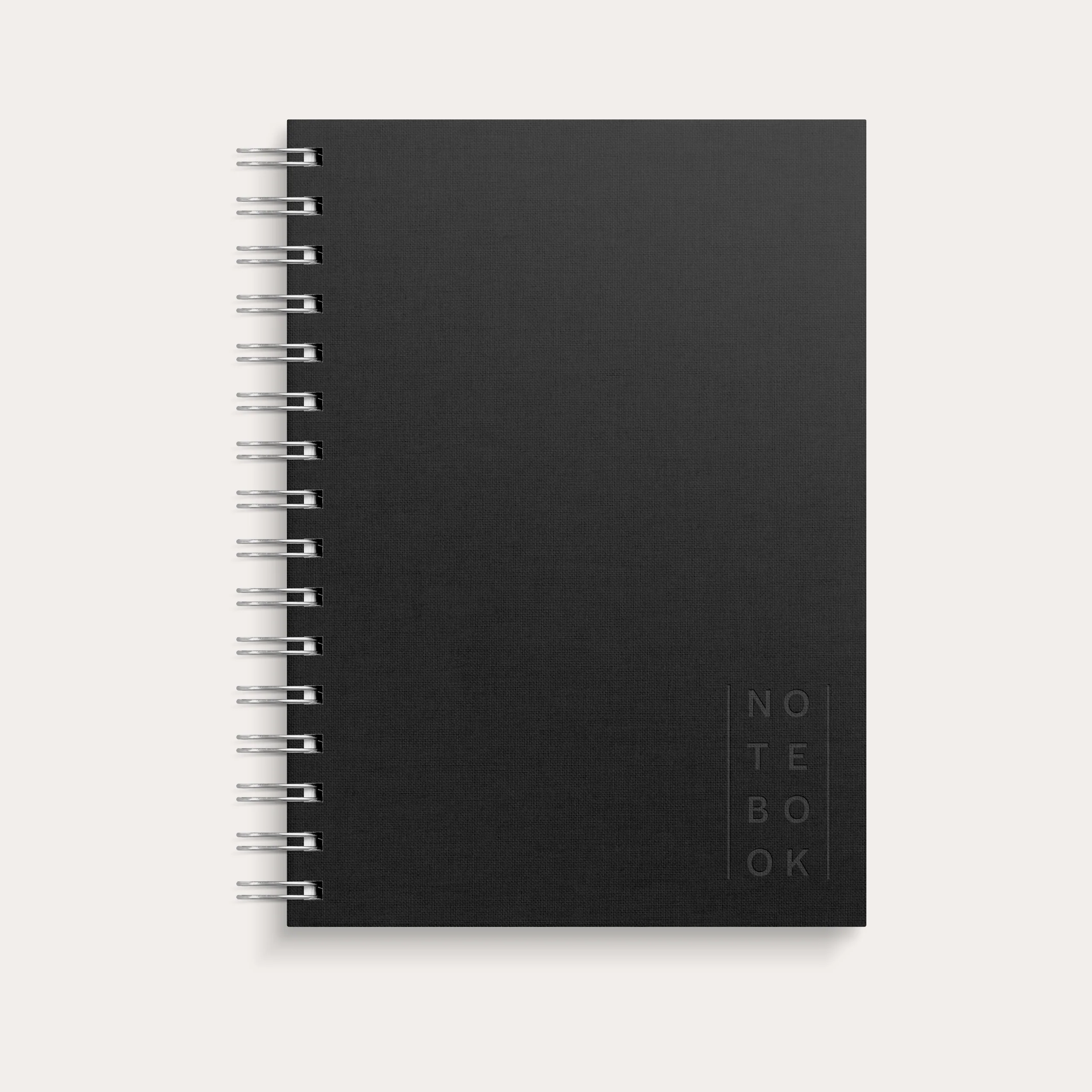 Notebook Textile black lined A5 wire-o - Image 2