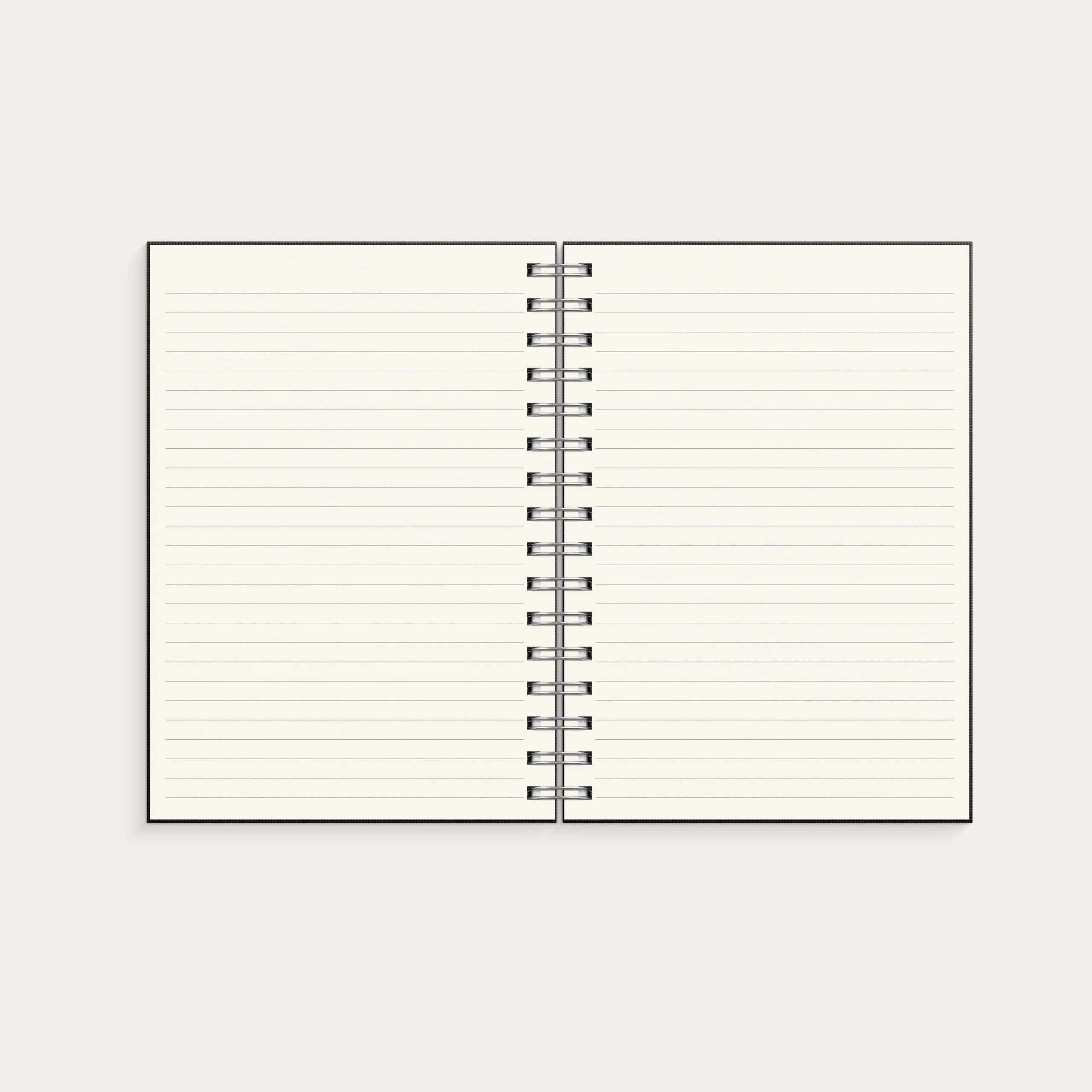 Notebook Textile black lined A5 wire-o - Image 3