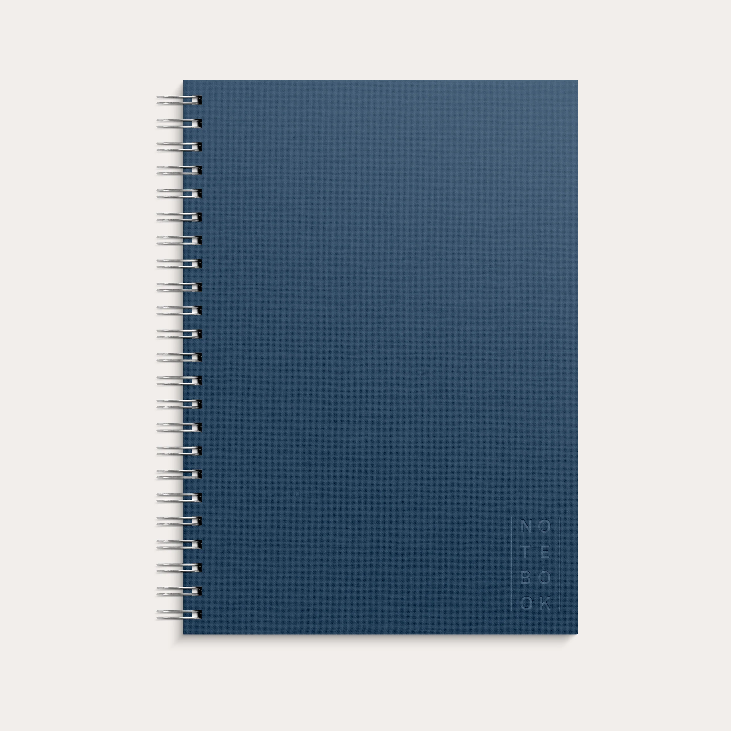Notebook Textile dark blue lined A4 wire-o - Image 2