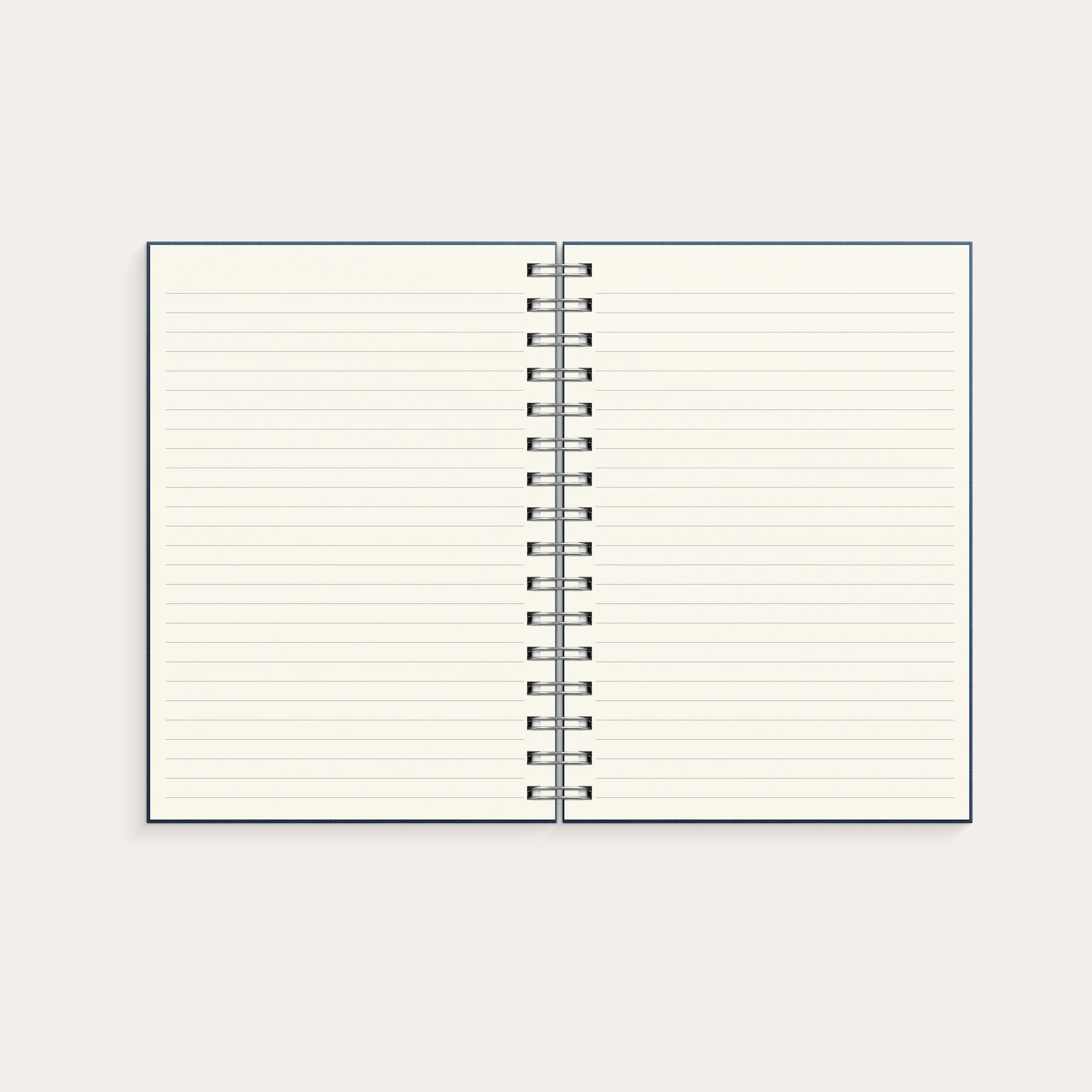 Notebook Textile dark blue lined A5 wire-o - Image 3