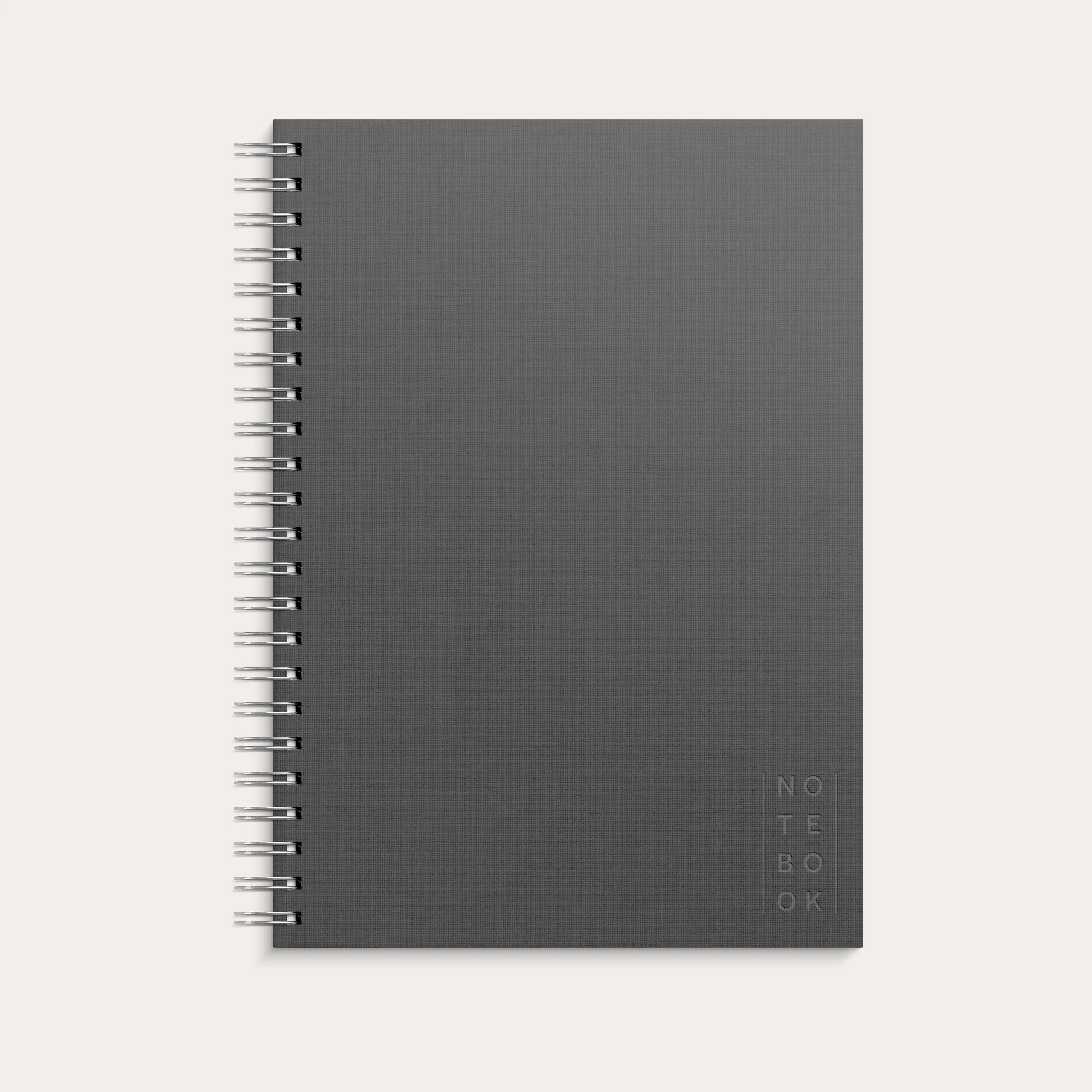 Notebook Textile dark grey lined A4 wire-o - Image 2
