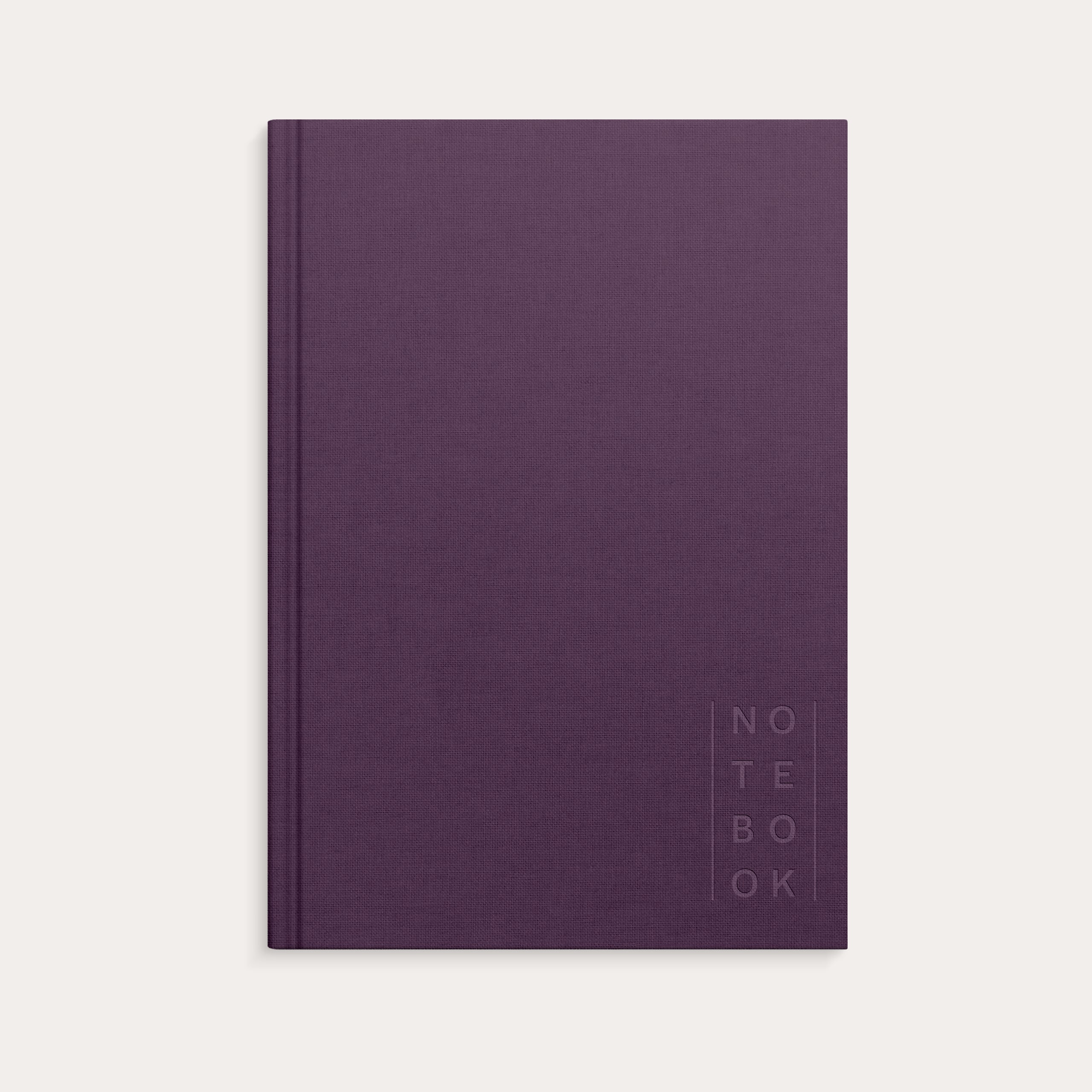 Notebook Textile plum blank A5 - Image 2