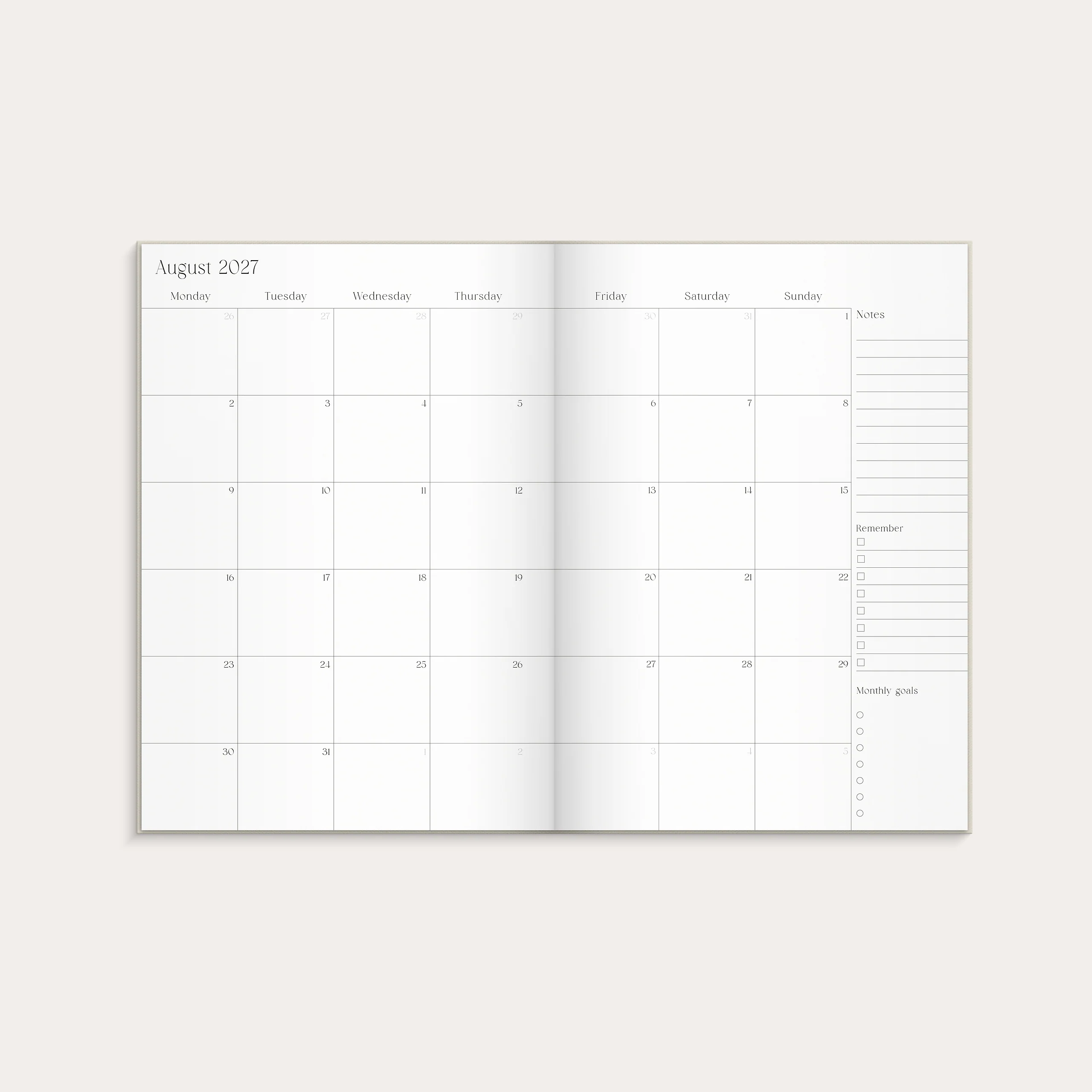 Student Planner A5 26/27 beige - Image 3