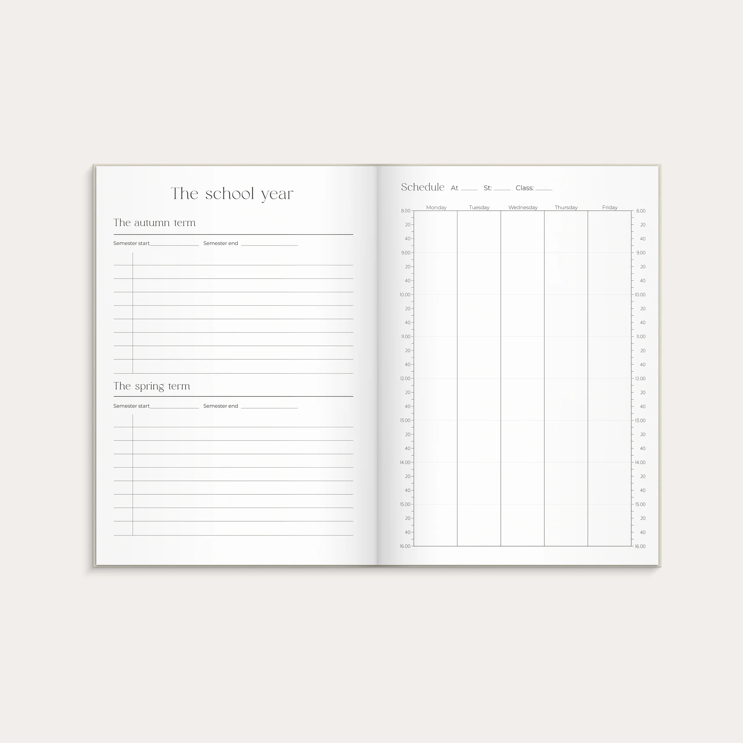 Student Planner A5 26/27 beige - Image 6