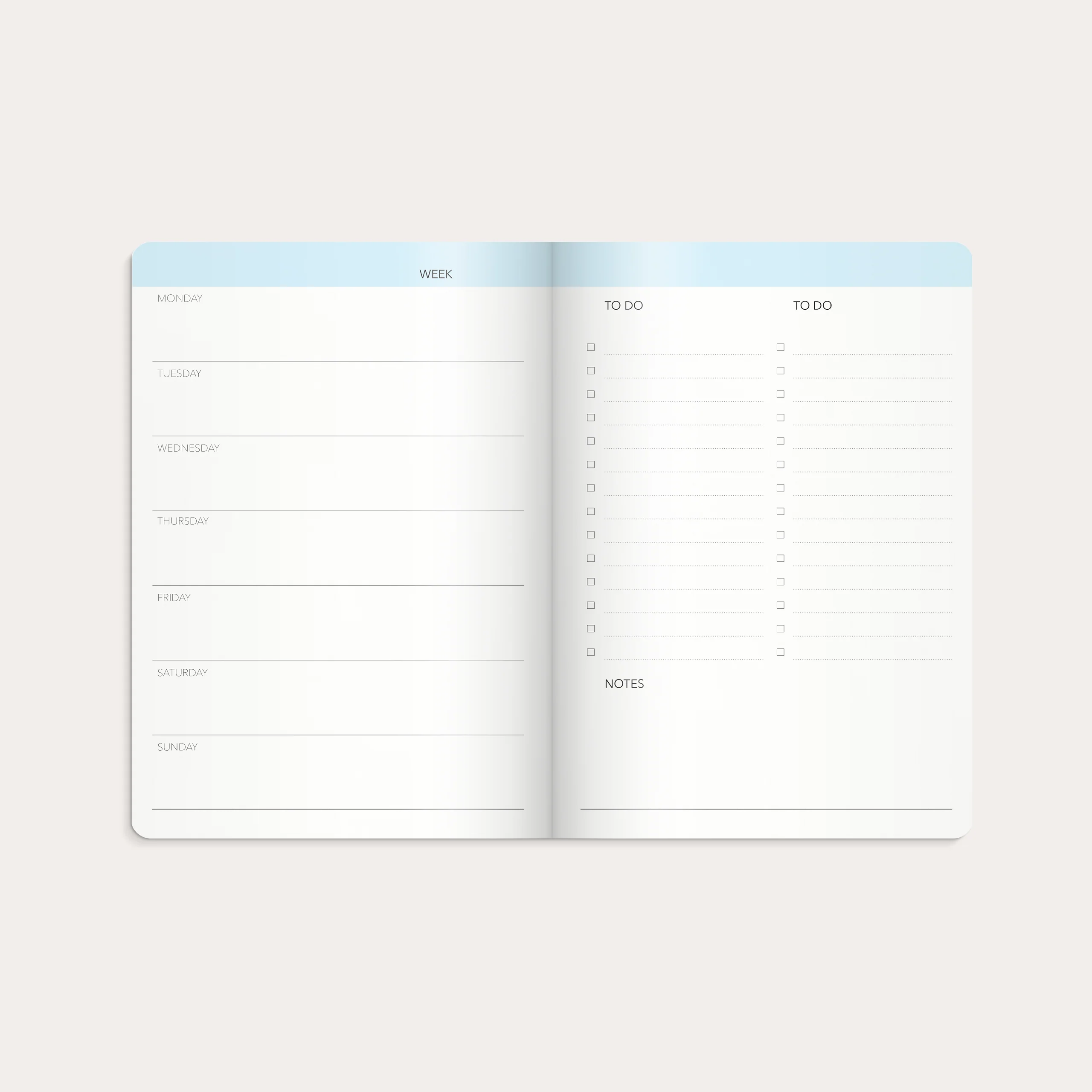 Week Planner undated pink - Image 4